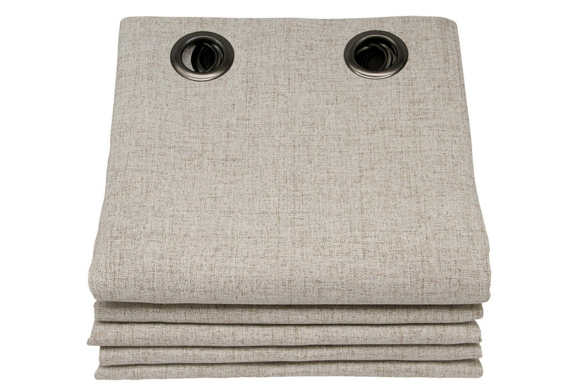 VERDUNKELUNGSVORHANG - Beige, Basics, Textil (135/260cm)