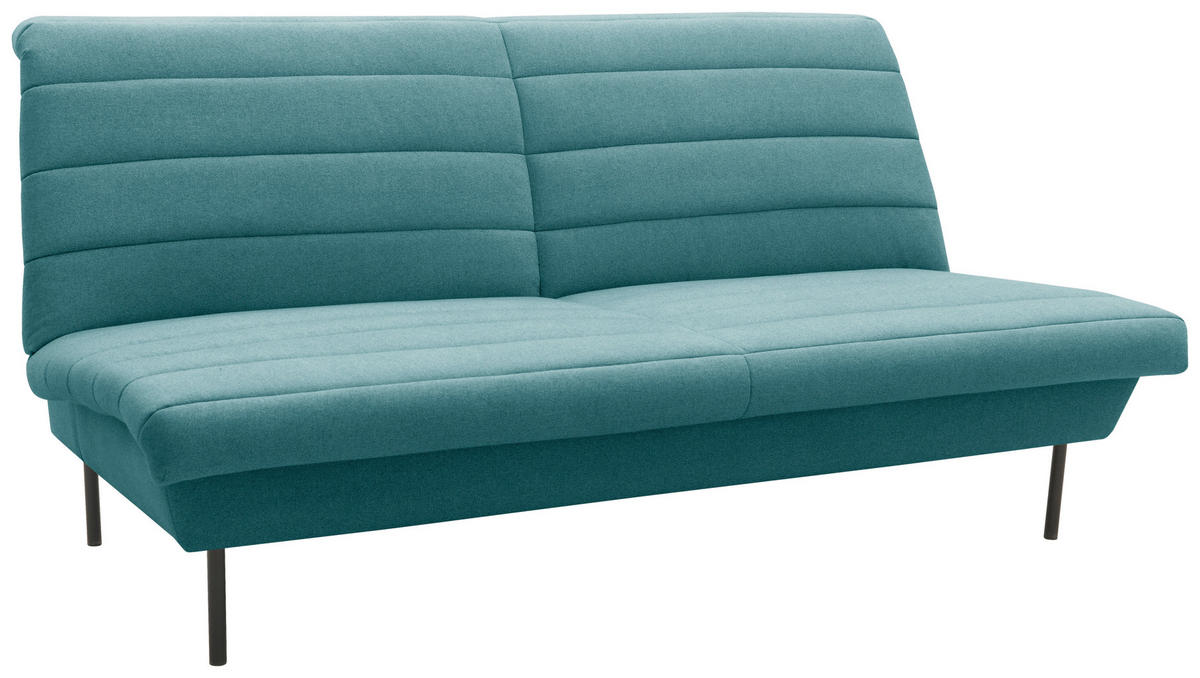 2-SITZER-SOFA Petrol  - Petrol/Schwarz, Design, Textil/Metall (185/92/103cm) - LOOKS by W.Joop