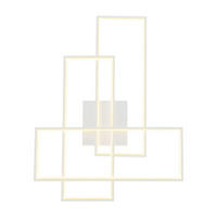 NÁSTENNÉ LED SVIETIDLO, 50/65/10 cm - biela s vysokým leskom, Design, kov (50/65/10cm)