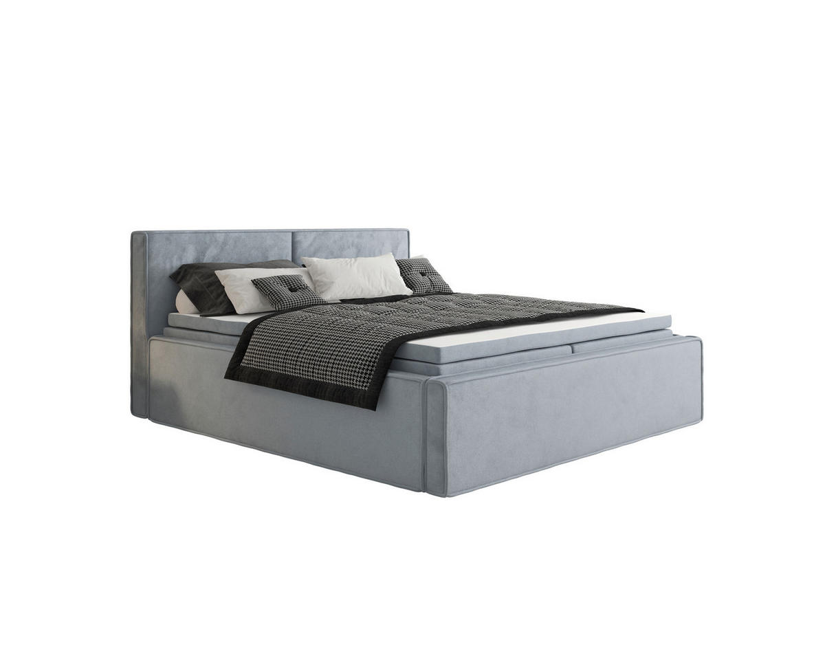 BOXBETT 180/200 cm  in Grau  - Grau, MODERN, Textil (180/200cm) - MID.YOU