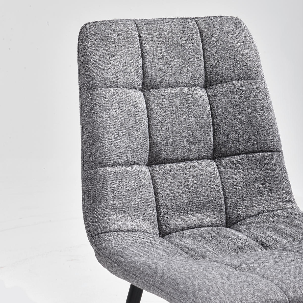 STUHL  in Eisen Webstoff Metall, Textil  - Schwarz/Grau, LIFESTYLE, Textil/Metall (44,5/86/54,5cm) - Livetastic