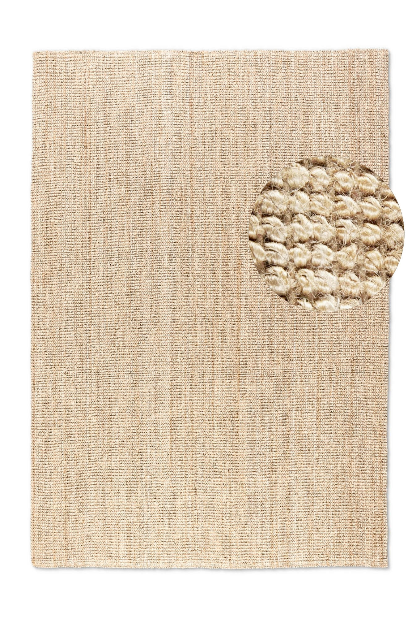 JUTETEPPICH 160/230/230 cm Bouclé Goldfarben  - Goldfarben, Basics, Textil (160/230/230cm) - Linea Natura