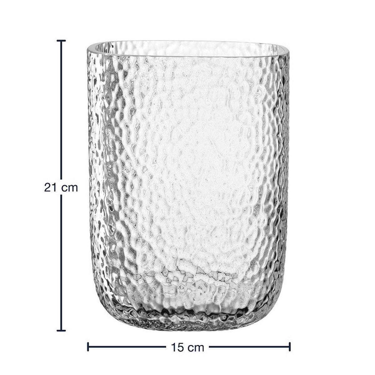 STOJAN NA SVÍČKU  sklo - čiré, Basics, sklo (15/21/15cm) - Leonardo