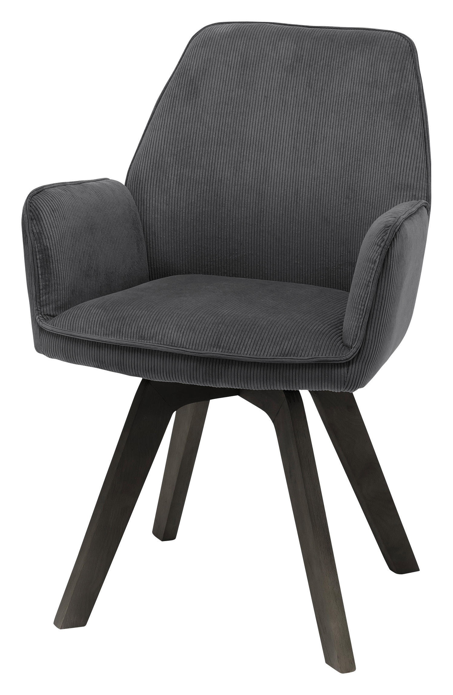 STOLICA  antracit, crna  drvni materijal      - crna/antracit, Moderno, drvni materijal (59/87/61cm)