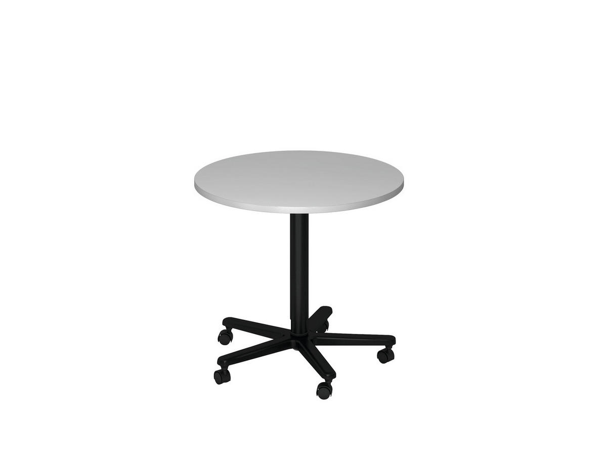 STEHTISCH 80/80/72-114 cm  - Schwarz/Grau, KONVENTIONELL, Holzwerkstoff/Metall (80/80/72-114cm) - Venda