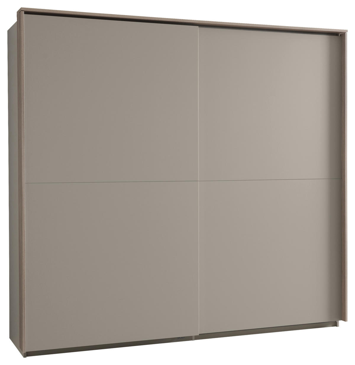 SCHWEBETÜRENSCHRANK Eichefarben, Hellgrau  - Eichefarben/Hellgrau, Design, Holzwerkstoff (243,6/224,8/67cm) - home24