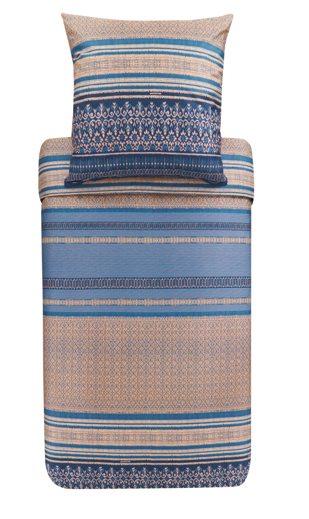 BETTWÄSCHE ROCCARASO 155/220 cm  - Blau, Basics, Textil (155/220cm) - Bassetti