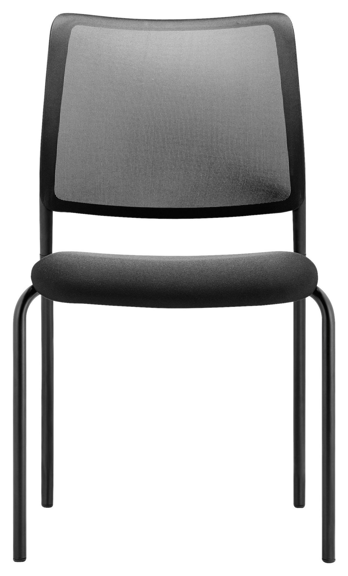 STUHL-SET 4 Stück  in Stahl Flachgewebe  - Schwarz, Basics, Textil/Metall (52/87/58cm) - Dauphin