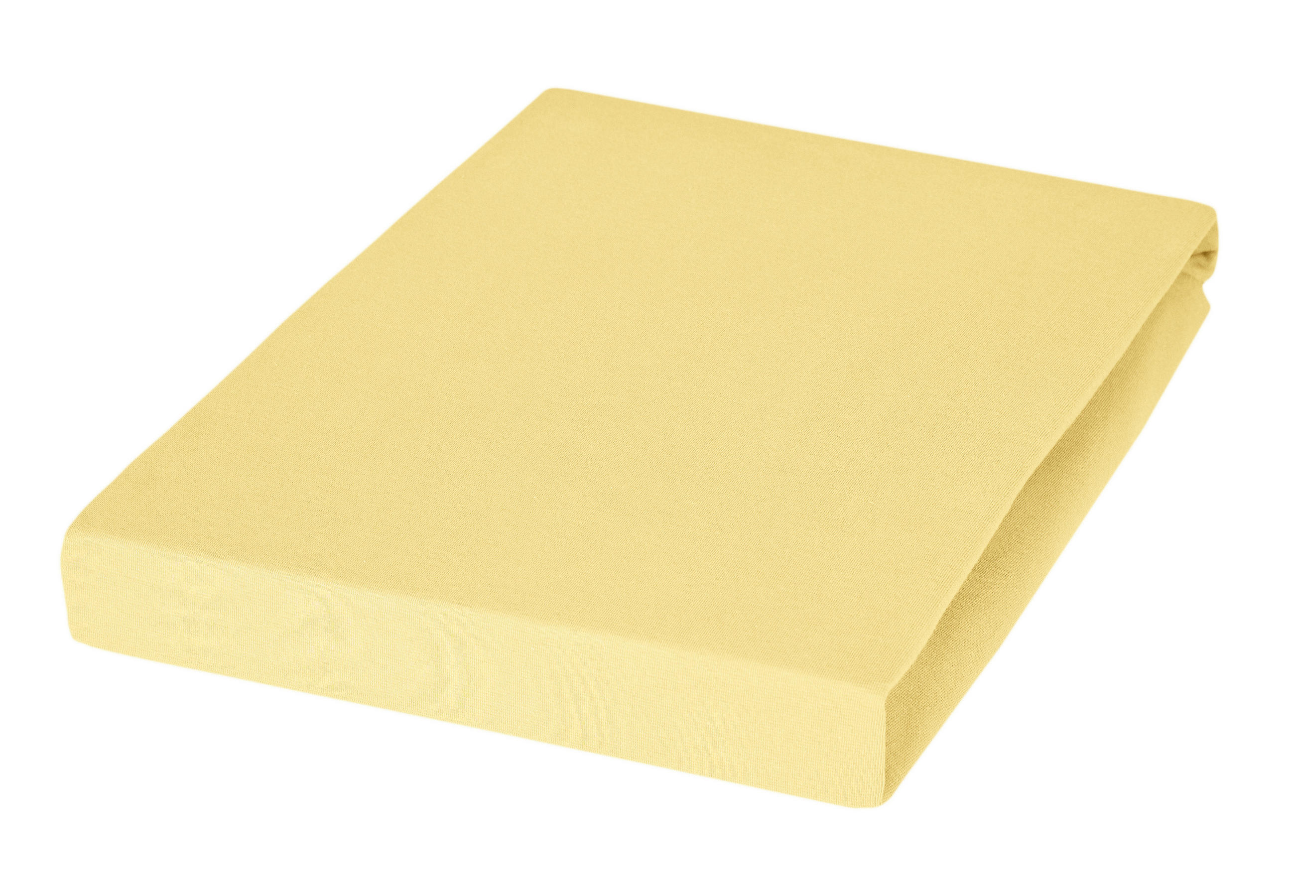 SPANNBETTTUCH Jersey  - Hellgelb, Basics, Textil (100/200cm) - Janine