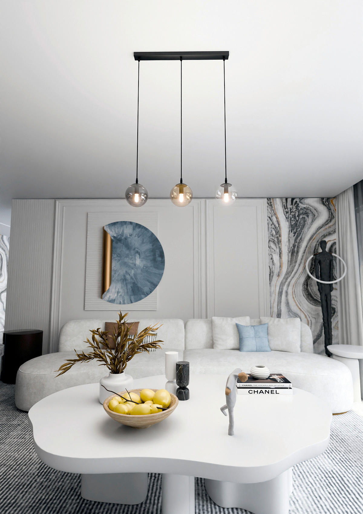 HÄNGELEUCHTE  70/14/100 cm    - Schwarz, KONVENTIONELL, Glas/Metall (70/14/100cm)