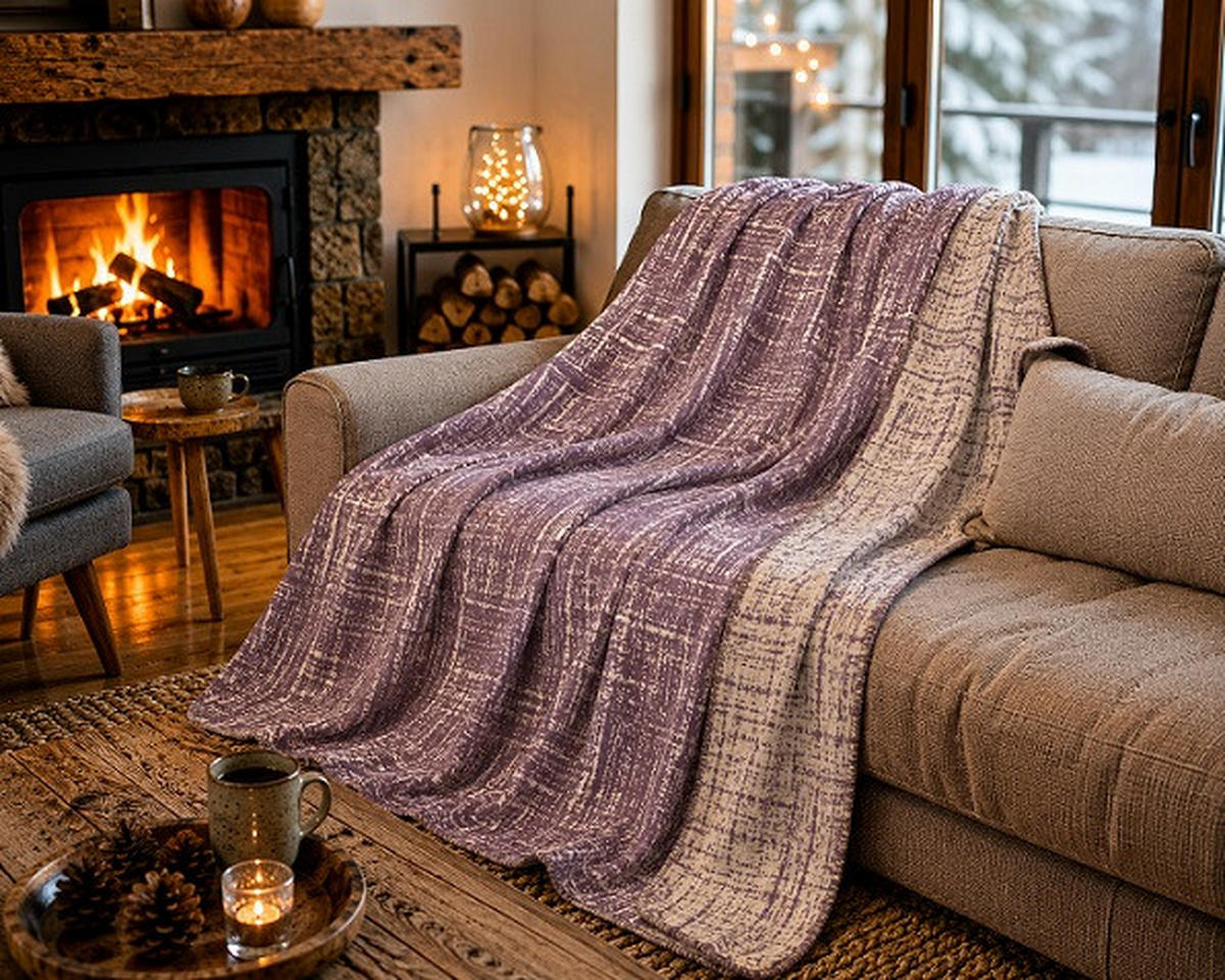 ODEJA  TARA  150/200 cm       vijolična  - vijolična, Basics, tekstil (150/200cm) - Novel