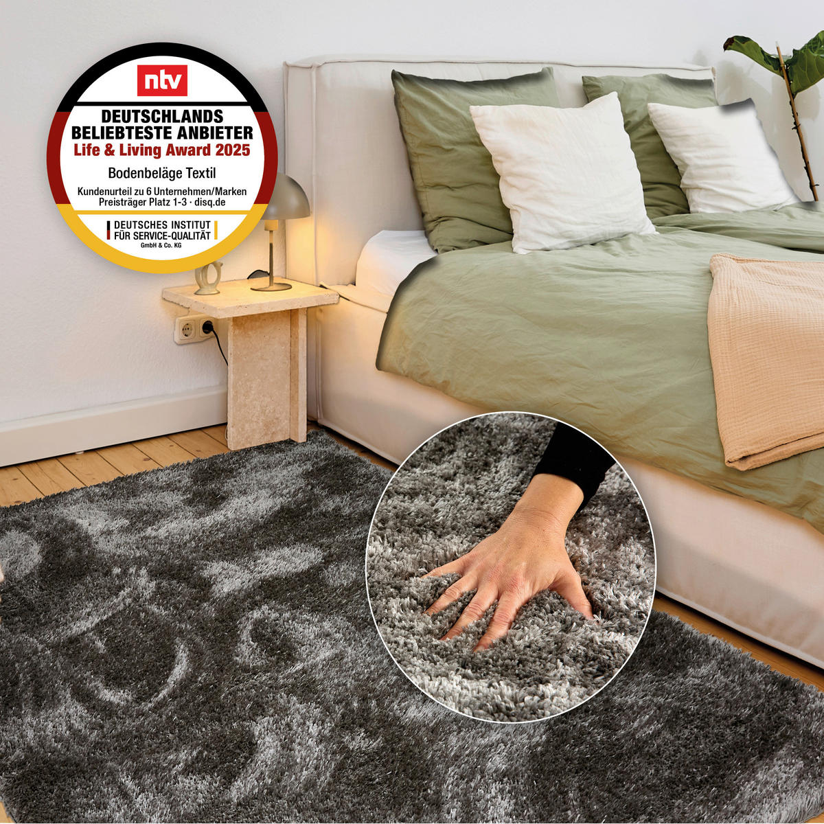 WEBTEPPICH 120/180 cm Paulie Grau rechteckig  - Grau, Basics, Textil (120/180cm) - Astra