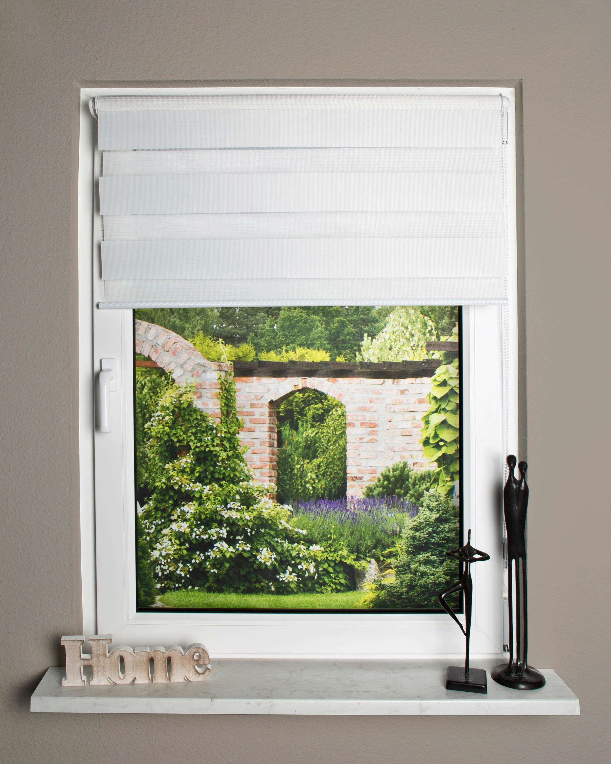 DOPPELROLLO 90/150 cm  - Weiß, Design, Textil (90/150cm)