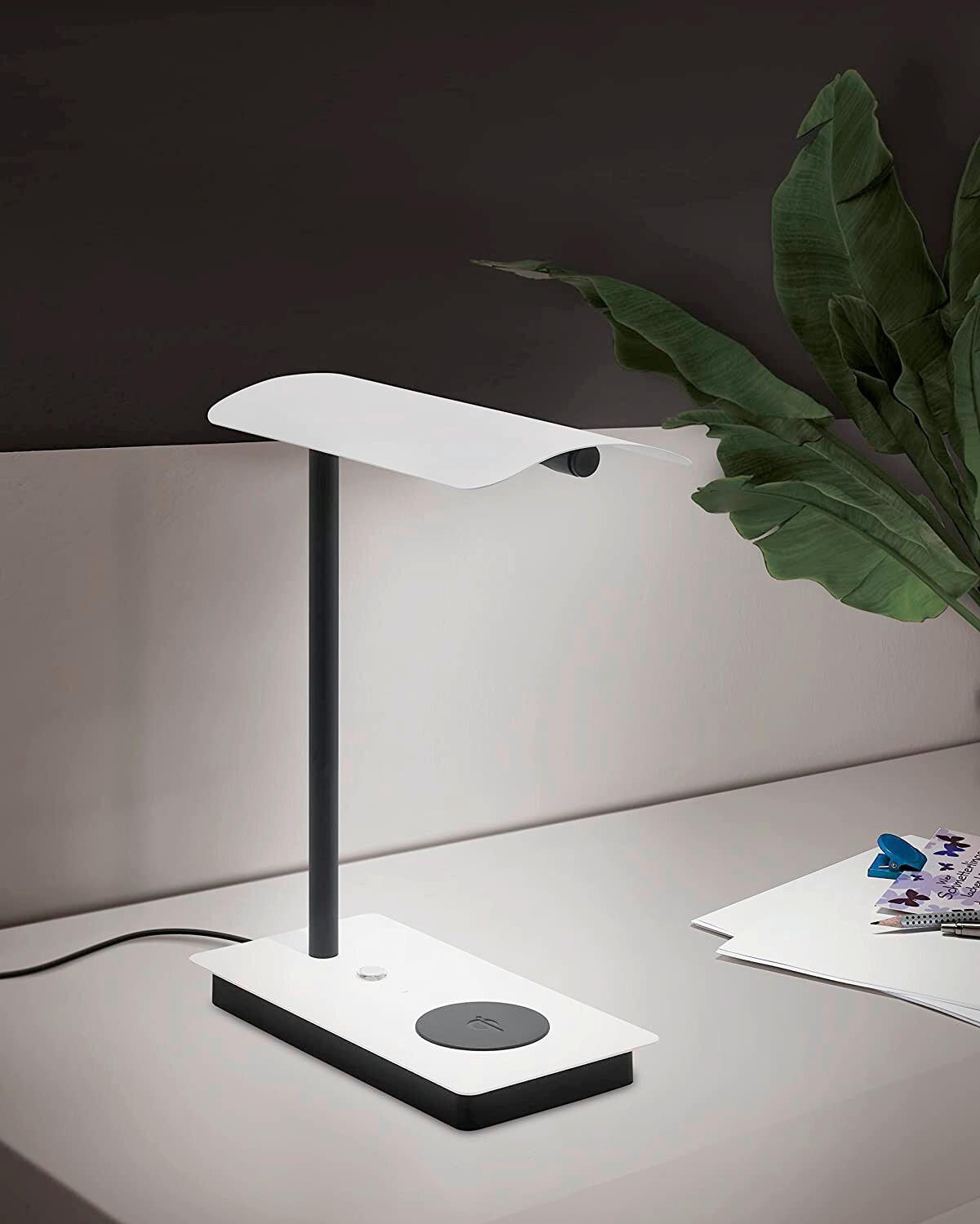 LED SVJETILJKA STOLNA  - bijela/crna, Basics, metal/plastika (32/24/32cm)