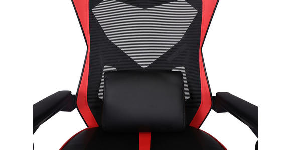 GAMINGSTUHL Rot, Schwarz Metall, Kunststoff, Textil   - Rot/Schwarz, MODERN, Kunststoff/Textil (59/107-117/58cm) - Carryhome