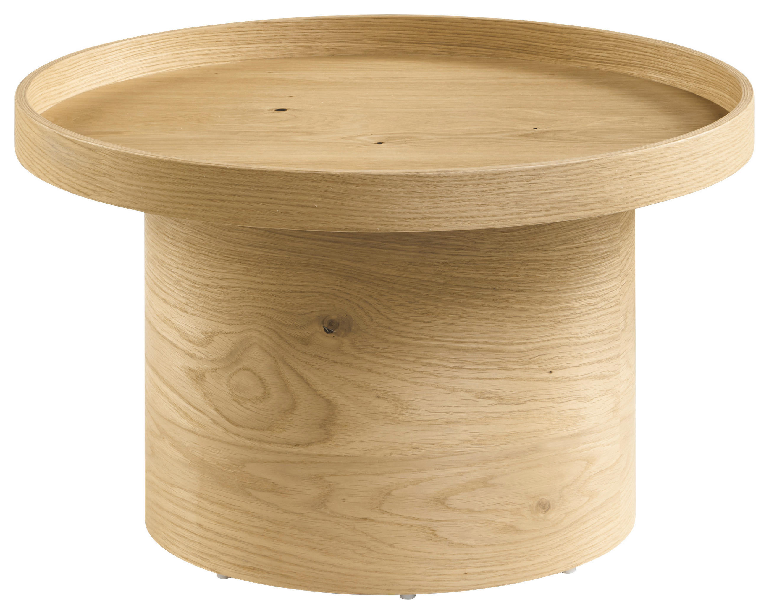 COUCHTISCH JUSTB! Wildeiche furniert 60/60/36 cm rund Eichefarben  - Wildeiche/Eichefarben, Design, Holz (60/60/36cm) - Musterring
