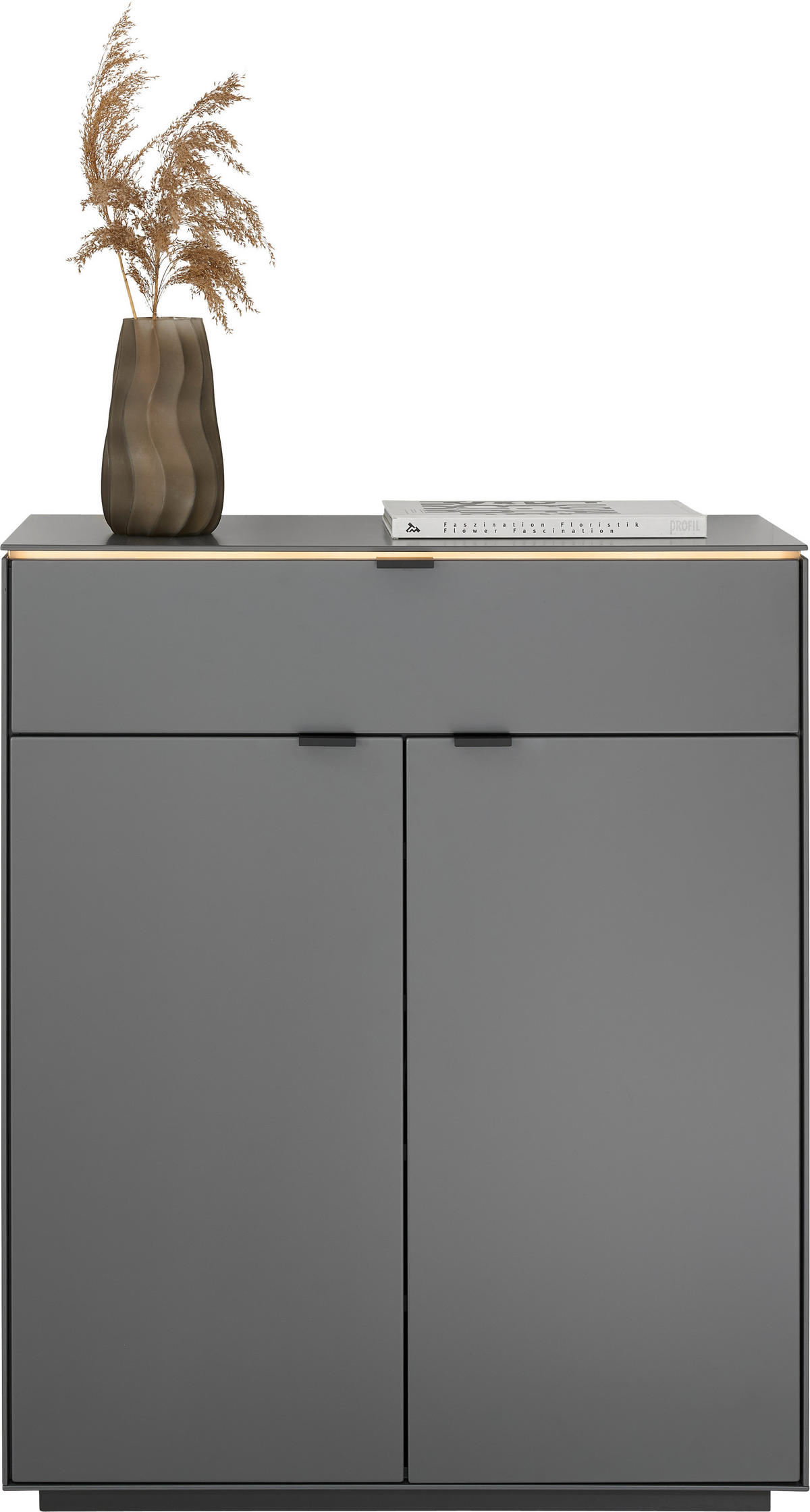 SCHUHSCHRANK  in 85/105/40 cm  - Anthrazit/Schwarz, Design, Holzwerkstoff/Metall (85/105/40cm) - Dieter Knoll