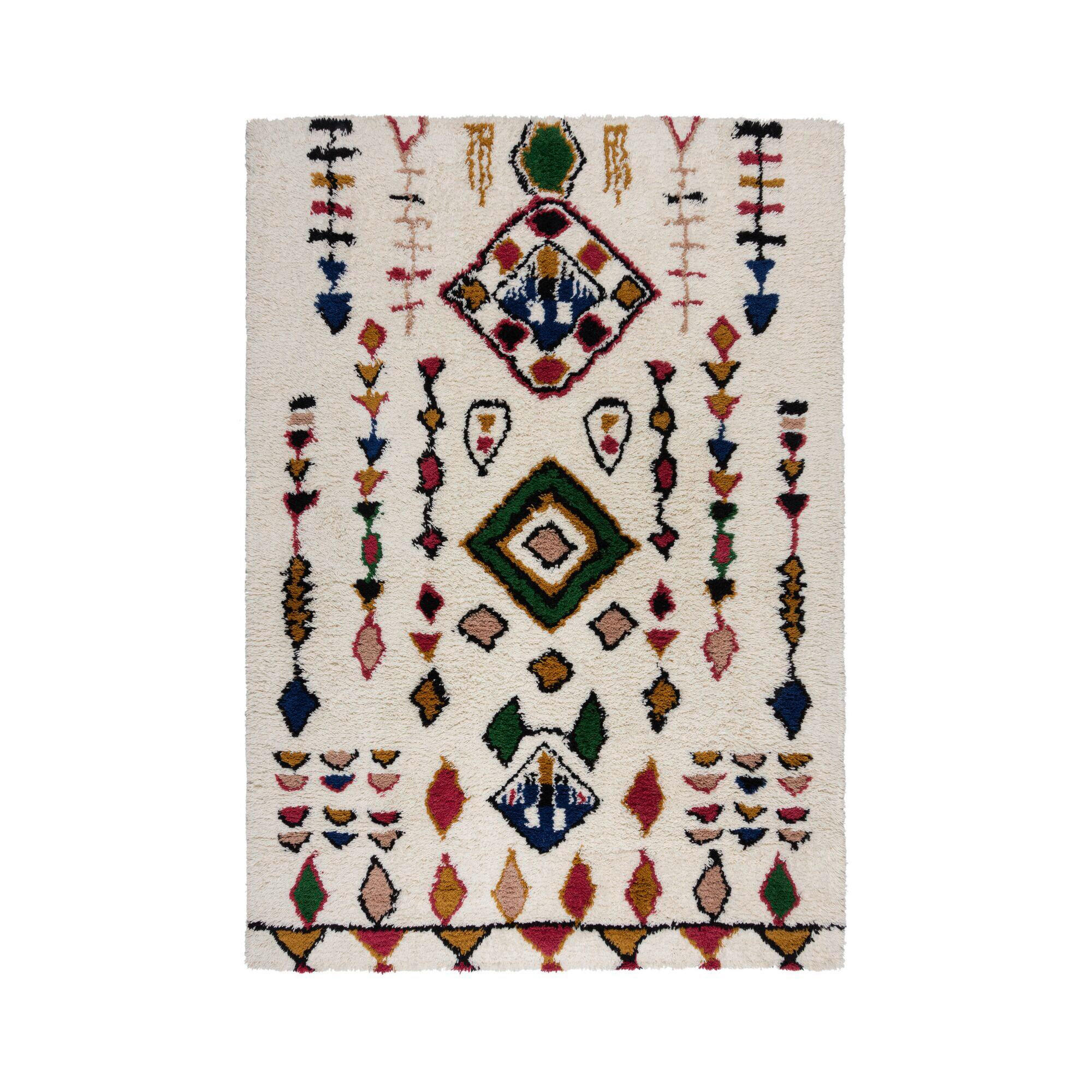 HANDWEBTEPPICH 160/230 cm FES SHAGGY Multicolor rechteckig  - Multicolor, KONVENTIONELL, Textil (160/230cm) - Flair Rugs