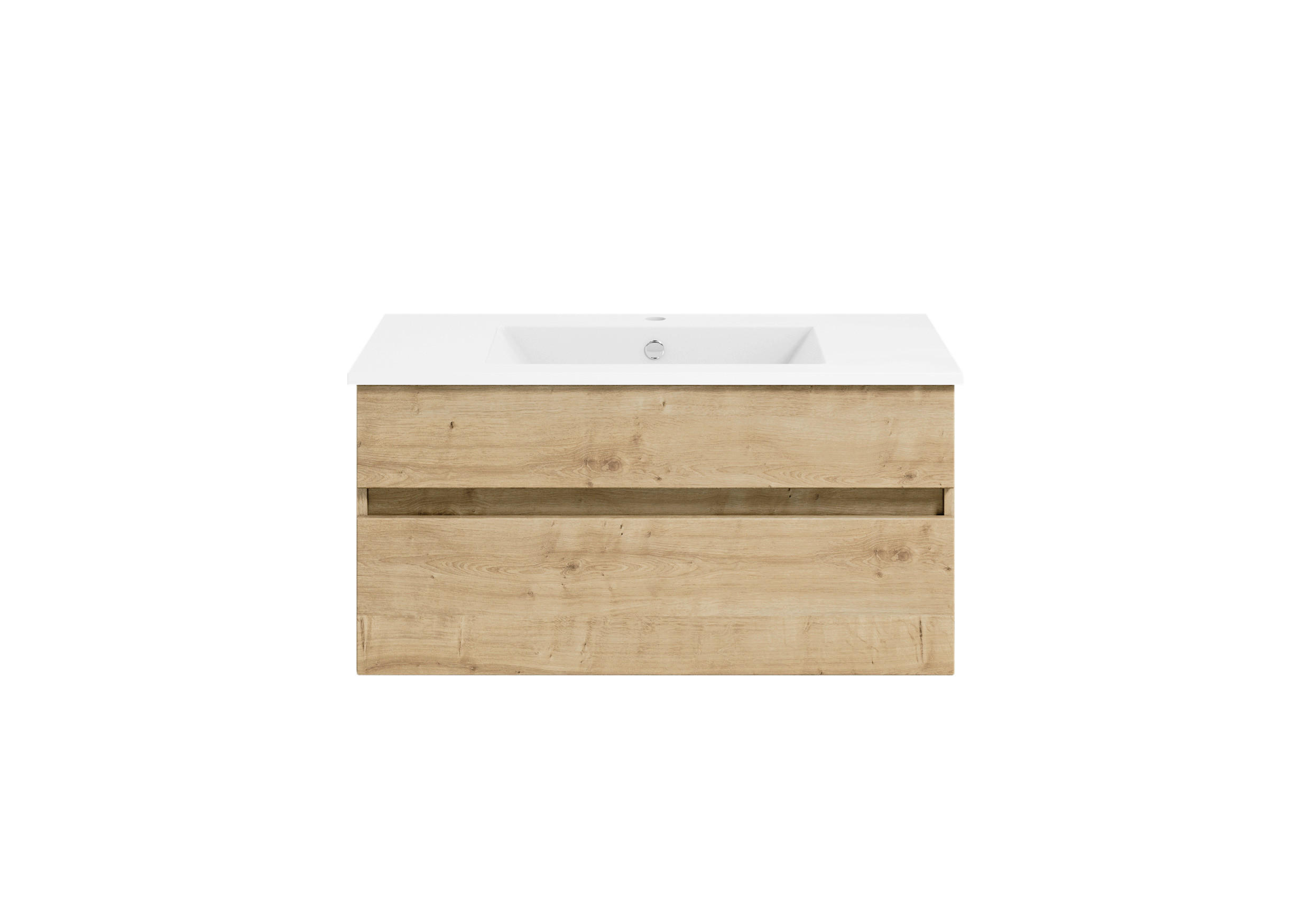 BADEZIMMER  in 120 cm  - Eichefarben/Weiß, KONVENTIONELL, Keramik/Holzwerkstoff (120cm) - Puris