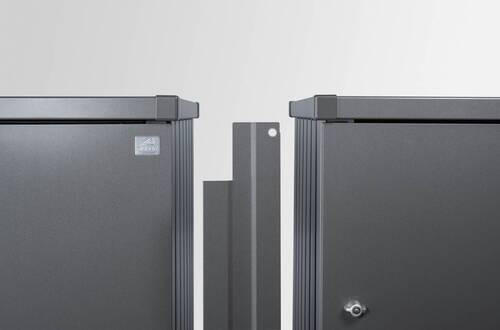 MÜLLTONNENBOX - Dunkelgrau, Basics, Metall (14,60/123/1,9cm) - Biohort