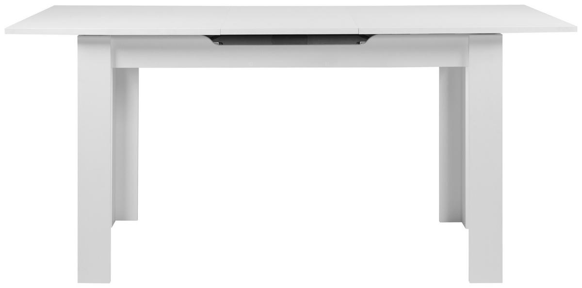 ESSTISCH in Holzwerkstoff 125-165/80/75 cm  - Weiss, Modern, Holzwerkstoff (125-165/80/75cm) - MID.YOU