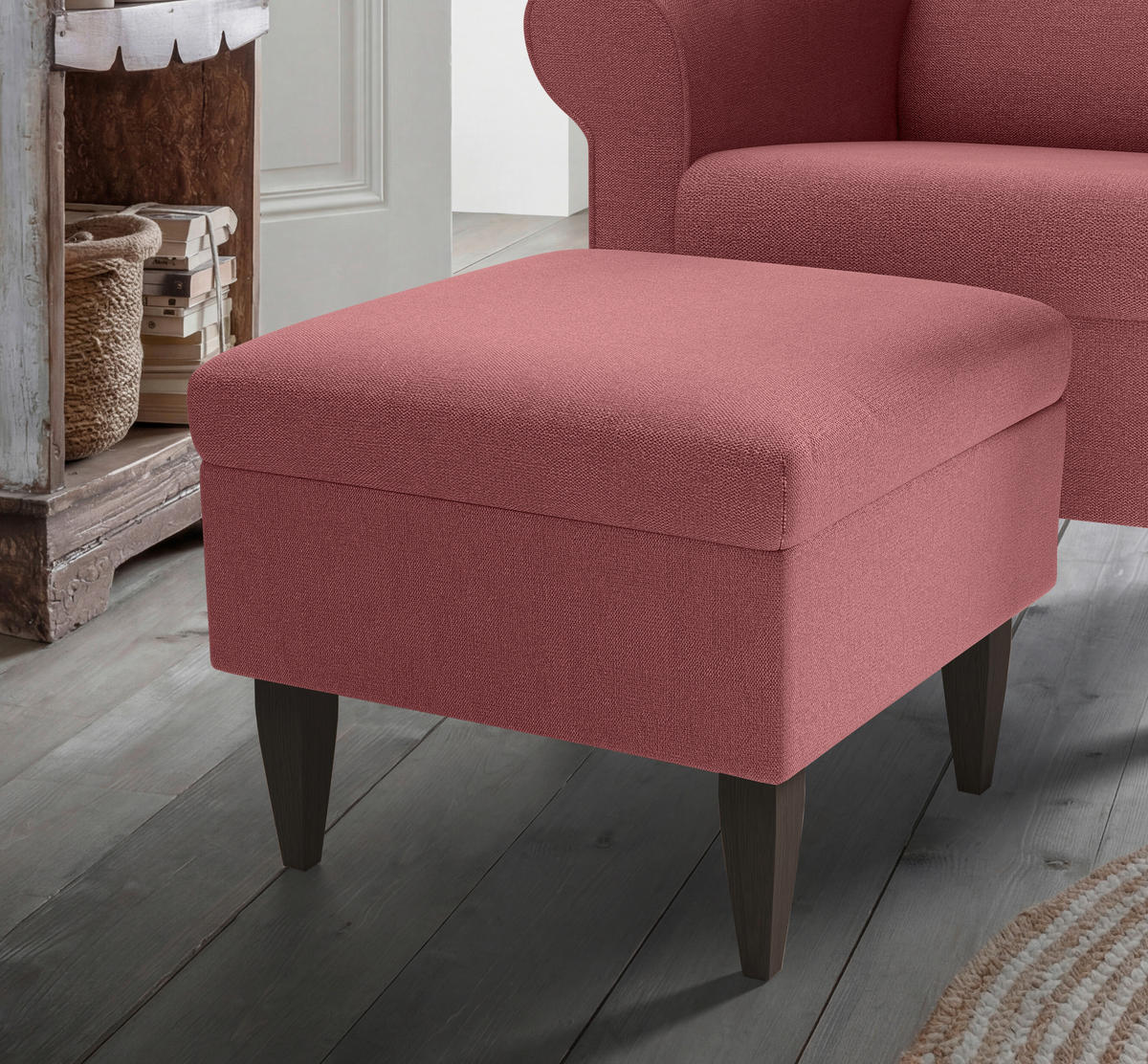 SESSELSET Struktur Rosa  - Wengefarben/Rosa, Konventionell, Holz/Textil (80/102/86cm) - Livetastic