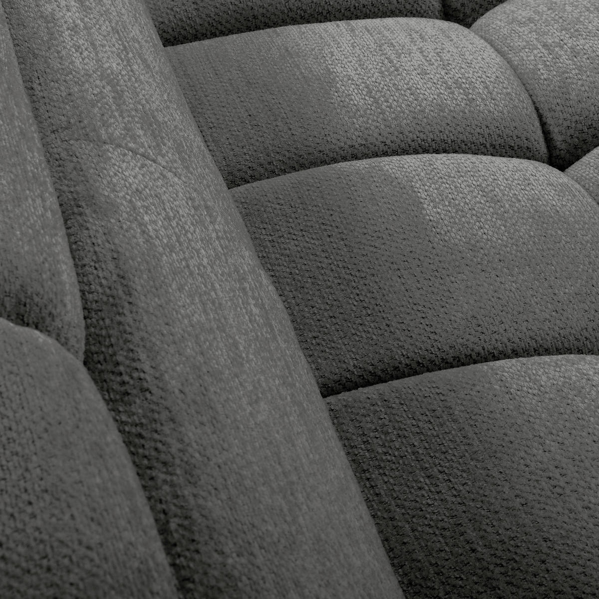 ECKSOFA  Webstoff Schwarz  - Schwarz, Design, Kunststoff/Textil (274/177cm) - Livetastic