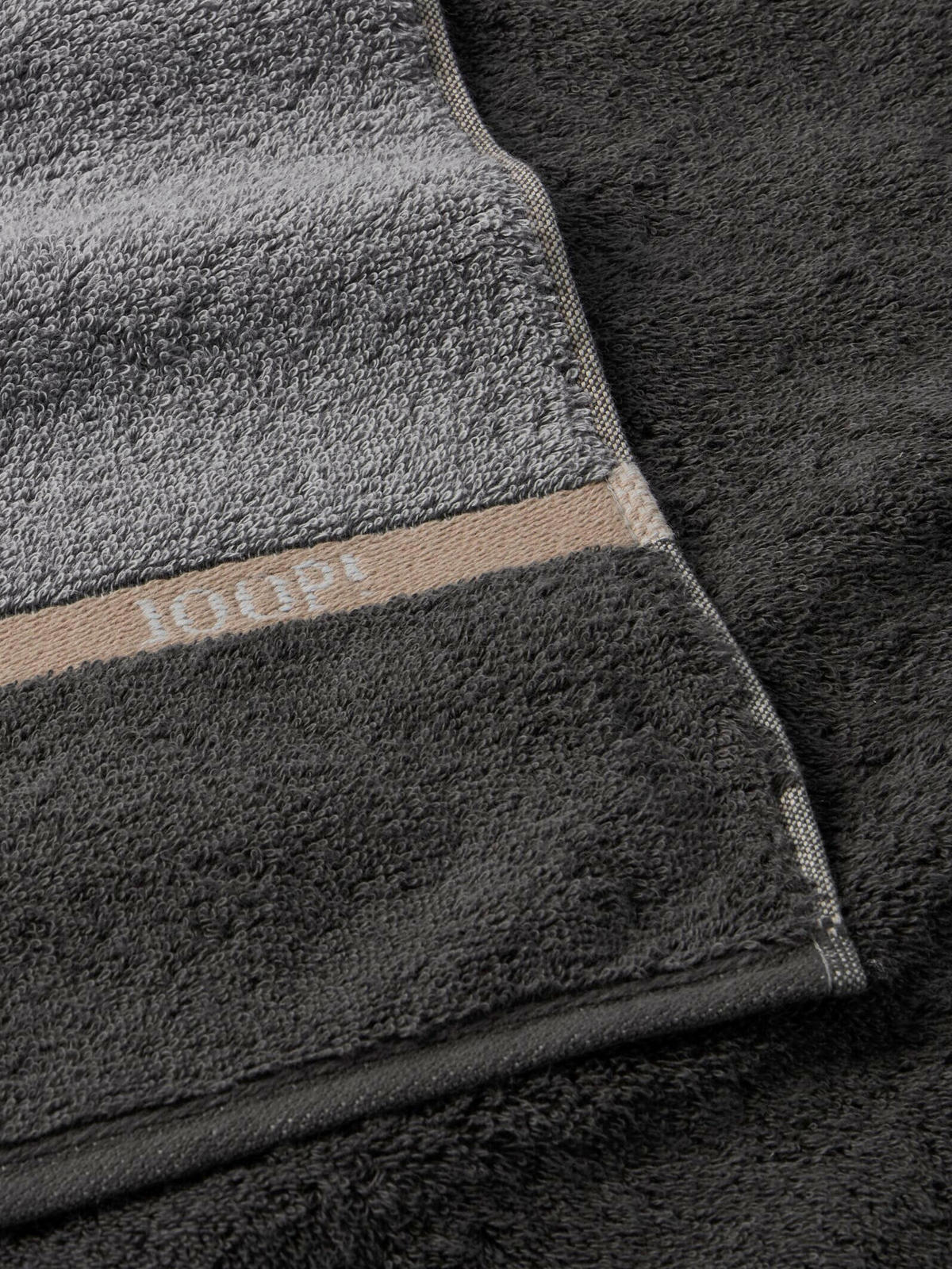 HANDTUCH 50/100 cm LINES LOGOGRAM Grau  - Grau, Basics, Textil (50/100cm) - Joop!