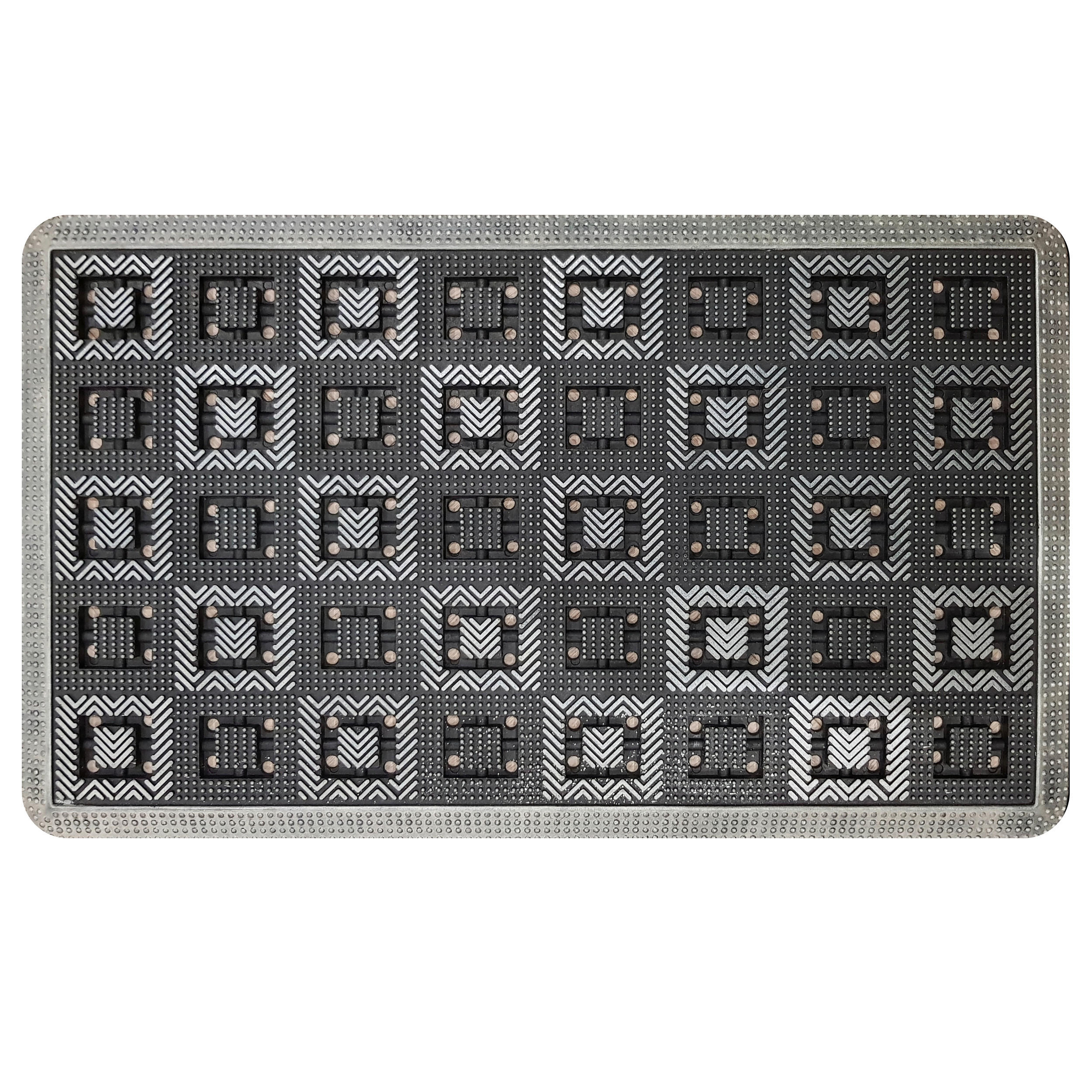 DVEŘNÍ ROHOŽKA, 45/75 cm - šedá, Basics, plast (45/75cm)