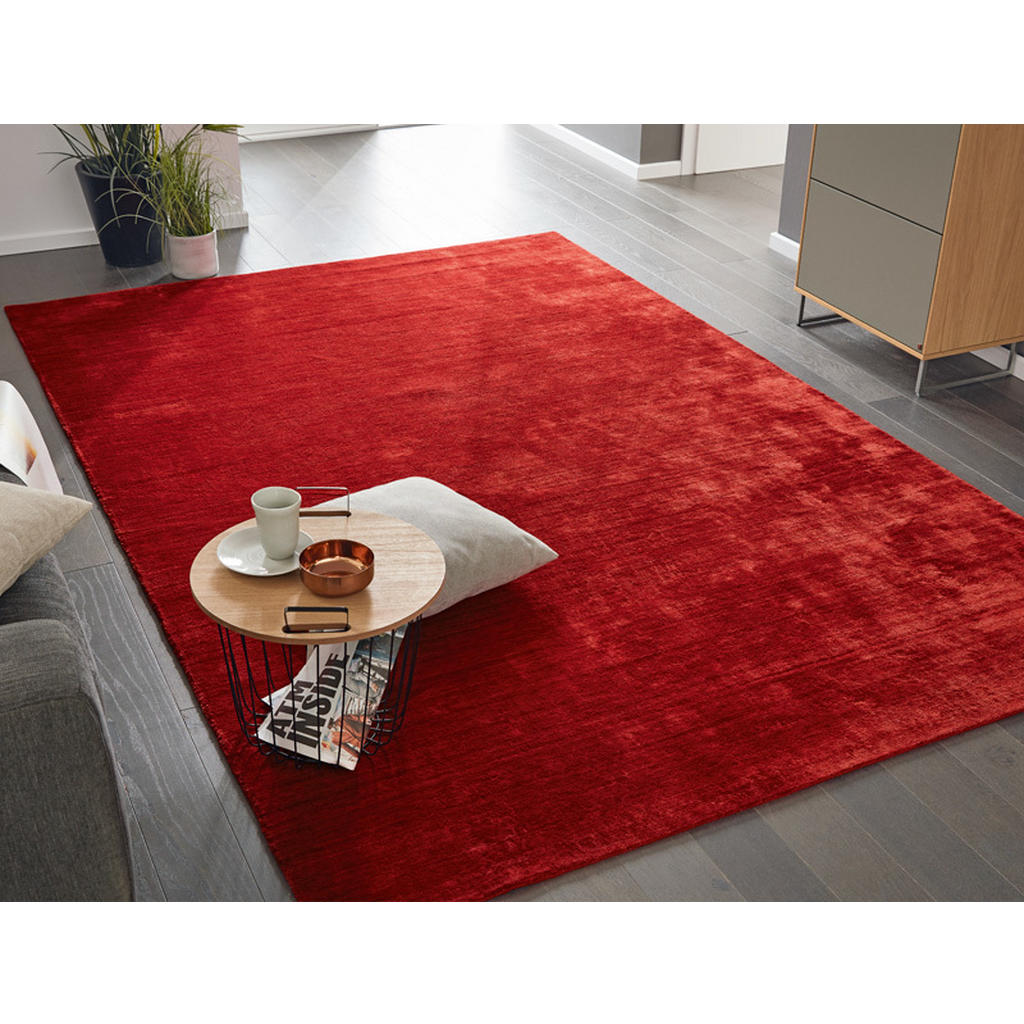 Thumbnail - Musterring Orientteppich Malibu, Rot, Textil, Uni, rechteckig, 200x300 cm, in verschiedenen Größen erhältlich, Teppiche ...