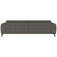 BIGSOFA Webstoff Dunkelgrau  - Dunkelgrau/Schwarz, KONVENTIONELL, Textil/Metall (280/80/110cm) - Carryhome