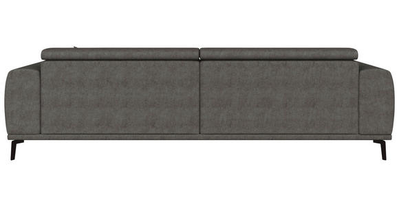 BIGSOFA Webstoff Dunkelgrau  - Dunkelgrau/Schwarz, KONVENTIONELL, Textil/Metall (280/80/110cm) - Carryhome