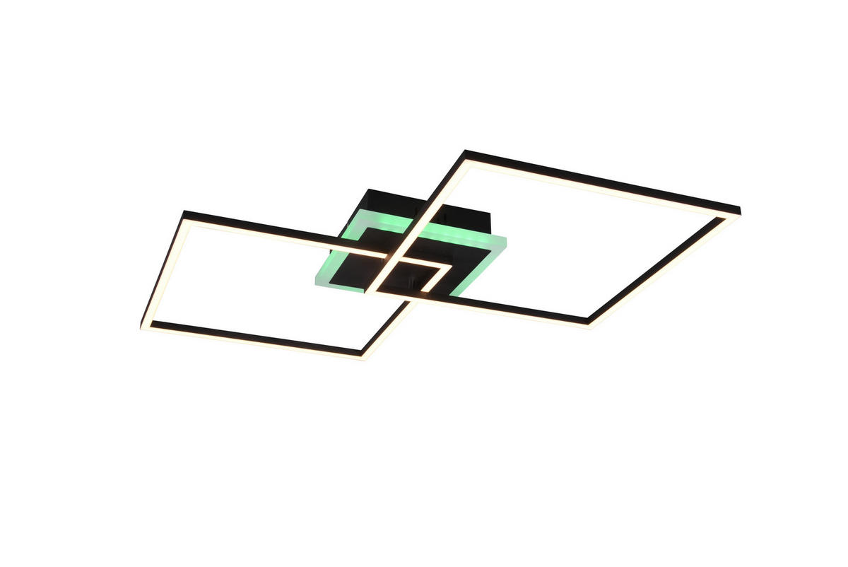 LED-DECKENLEUCHTE 29 W    61/61/8 cm  - Schwarz, Basics, Metall (61/61/8cm)