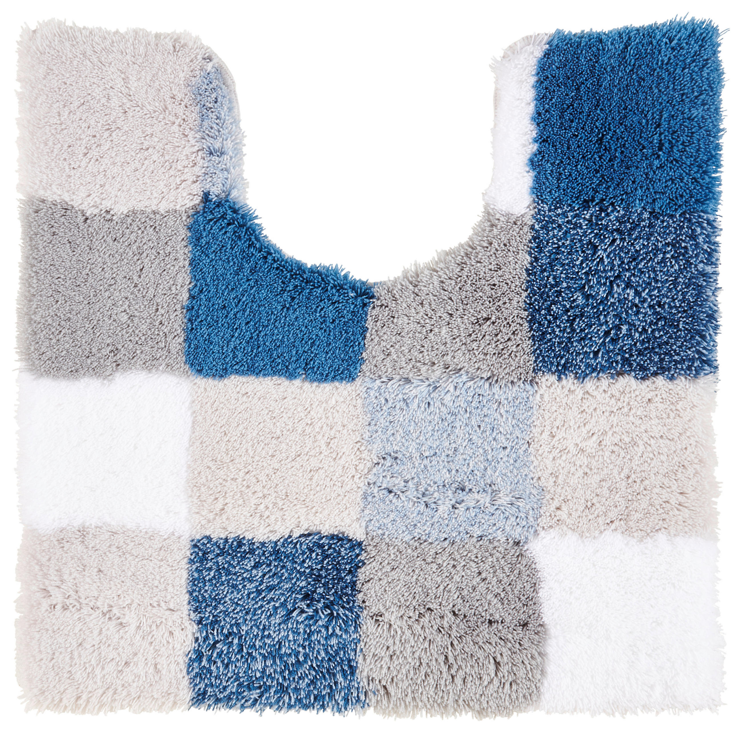 WC-VORLEGER Blau, Beige 55/55 cm  - Blau/Beige, KONVENTIONELL, Kunststoff (55/55cm) - Kleine Wolke