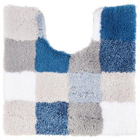 WC-VORLEGER Blau, Beige 55/55 cm  - Blau/Beige, KONVENTIONELL, Kunststoff (55/55cm) - Kleine Wolke