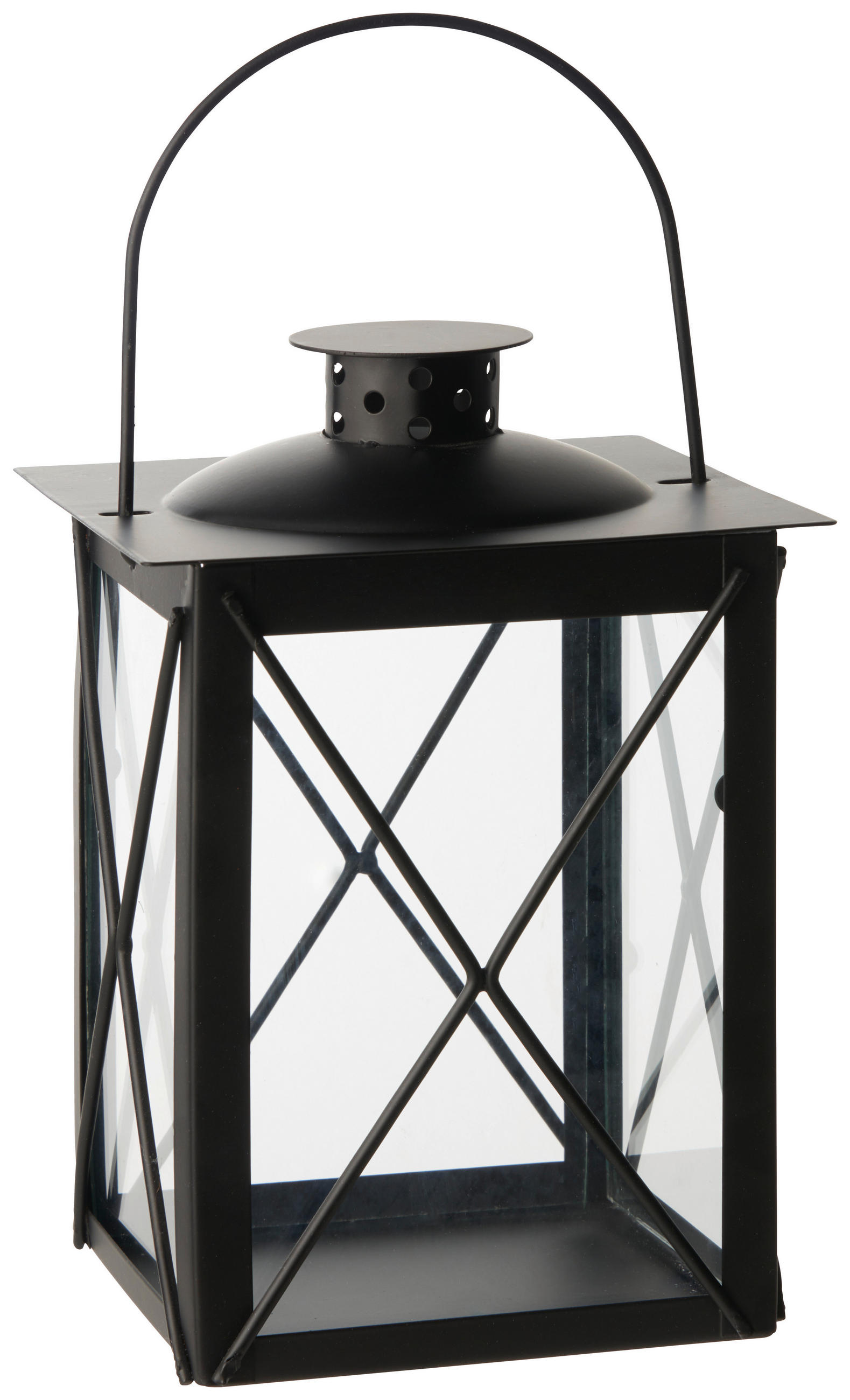 LUCERNA kov, sklo - černá, Design, kov/sklo (15/20/15cm) - Ambia Home