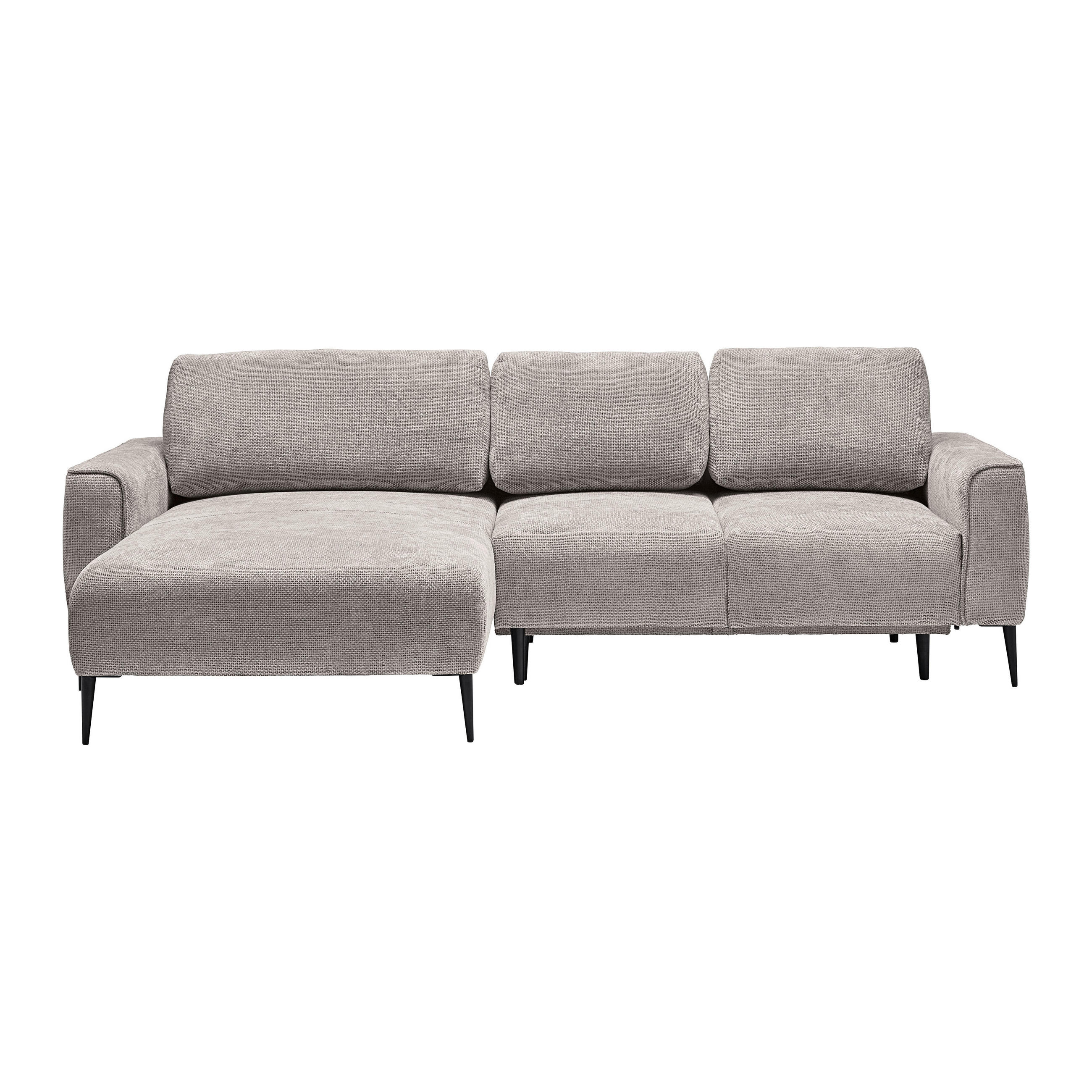 HÖRNSOFFA i vävt tyg taupe  - svart/taupe, Modern, metall/textil (164/255cm) - MID.YOU