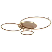 LED-DECKENLEUCHTE Glintia 116,6/86,4/13 cm  - Champagner/Opal, Design, Kunststoff/Metall (116,6/86,4/13cm) - Globo