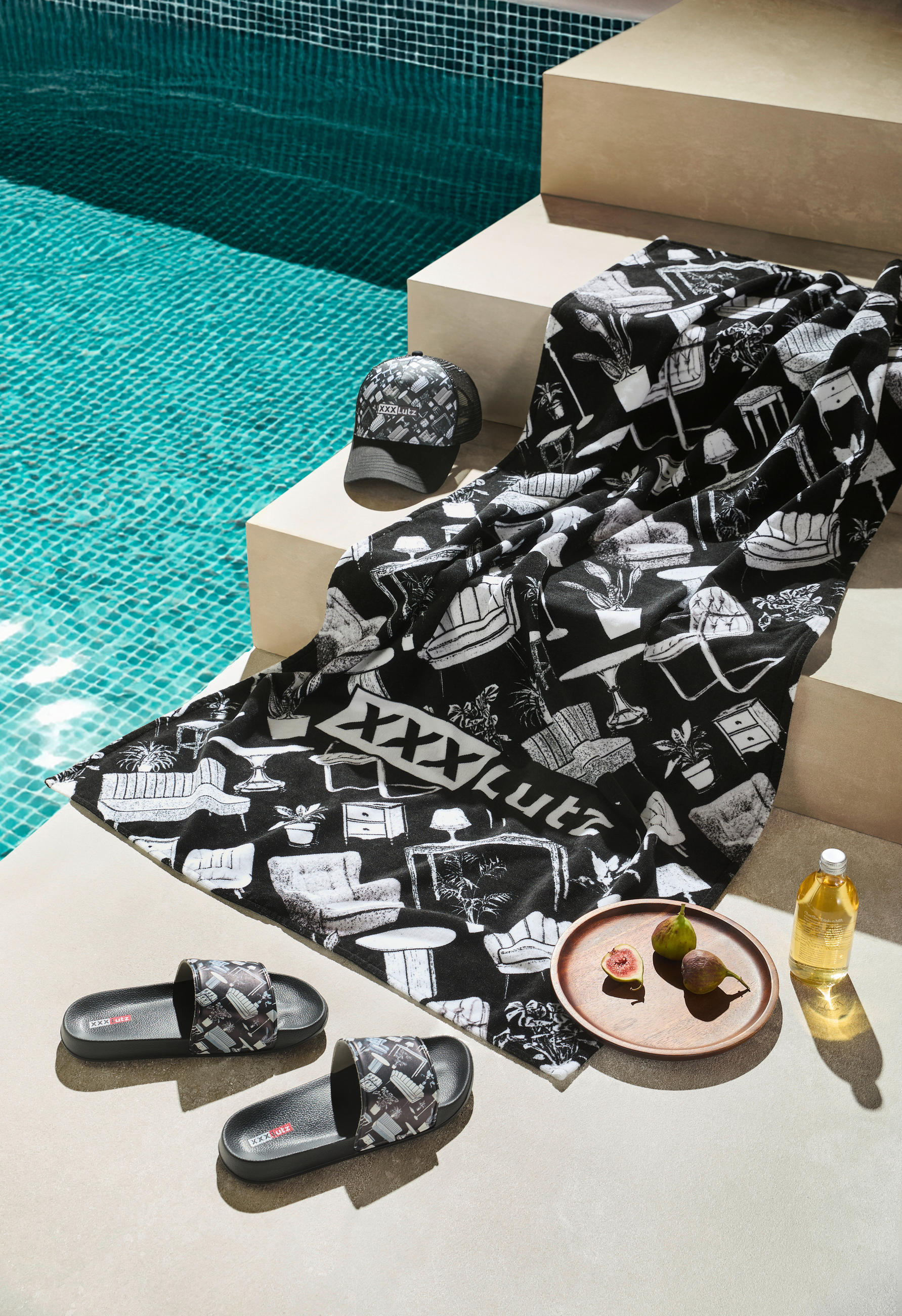 STRANDTUCH 80 Anniversary Collection Schwarz, Weiß 90/150 cm  - Schwarz/Weiß, Textil (90/150cm) - Esposa