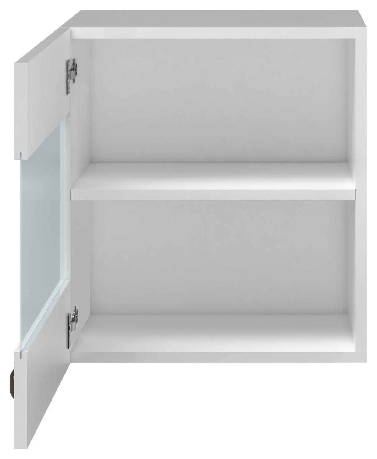 KÜCHENOBERSCHRANK 50/54,8/32 cm  in Weiß, Weiß Hochglanz  - Edelstahlfarben/Weiß Hochglanz, MODERN, Holzwerkstoff/Metall (50/54,8/32cm) - FlexWell