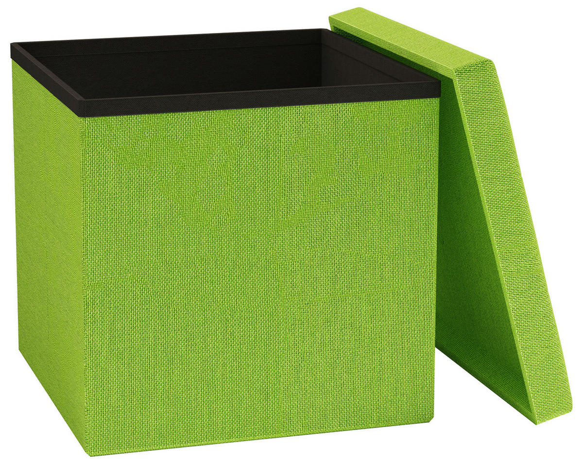 SITZBOX in Kunststoff, Holzwerkstoff Grün  - Grün, Basics, Holzwerkstoff/Kunststoff (38/38/38cm) - MID.YOU