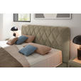 BOXSPRINGBETT 200/200 cm  in Beige  - Beige/Schwarz, Design, Kunststoff/Textil (200/200cm) - Johann Jakob