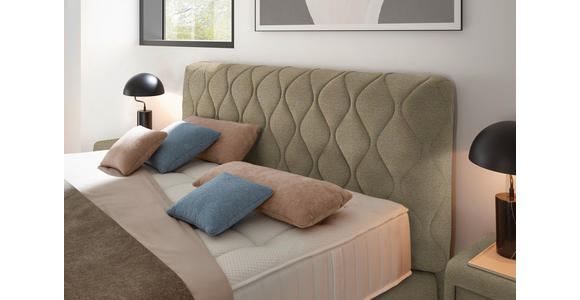 BOXSPRINGBETT 200/200 cm  in Beige  - Beige/Schwarz, Design, Kunststoff/Textil (200/200cm) - Johann Jakob