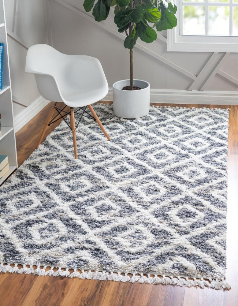 TEPPICH TOP SHAG 150/245 cm  - Weiß/Grau, KONVENTIONELL, Textil (150/245cm) - MID.YOU
