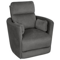 FERNSEHSESSEL  mit Zierkissen Webstoff Anthrazit  - Anthrazit/Schwarz, MODERN, Textil/Metall (91,4/101,6/96,5cm) - Livetastic