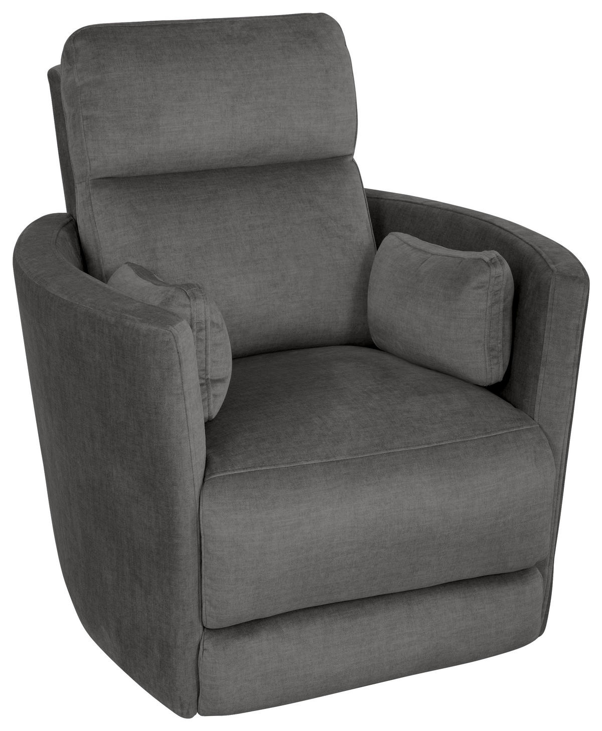 FERNSEHSESSEL  mit Zierkissen Webstoff Anthrazit  - Anthrazit/Schwarz, MODERN, Textil/Metall (91,4/101,6/96,5cm) - Livetastic