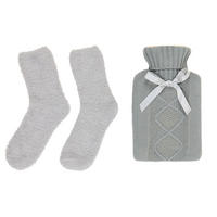 WÄRMFLASCHE Kunststoff, Textil  - Grau, Basics, Kunststoff/Textil (16/5/31cm)