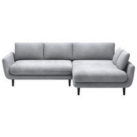 HÖRNSOFFA i velour silver  - silver/svart, Design, trä/textil (260/167cm) - Livetastic