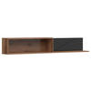 WANDBOARD Schwarz, Eichefarben  - Eichefarben/Schwarz, Design, Holzwerkstoff (156/25/22cm)