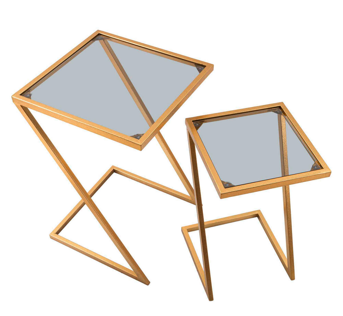 COUCHTISCH - Goldfarben, Basics, Glas/Metall (40/60/40cm)
